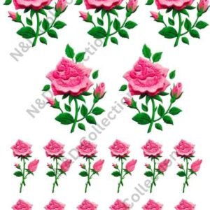 3d Embroidery Look Flower Set For Girls